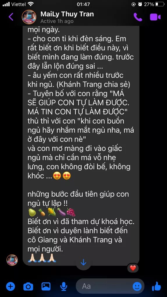Phản hồi của phụ huynh